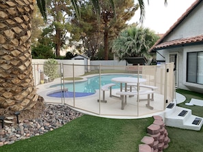 Outdoor pool, a heated pool