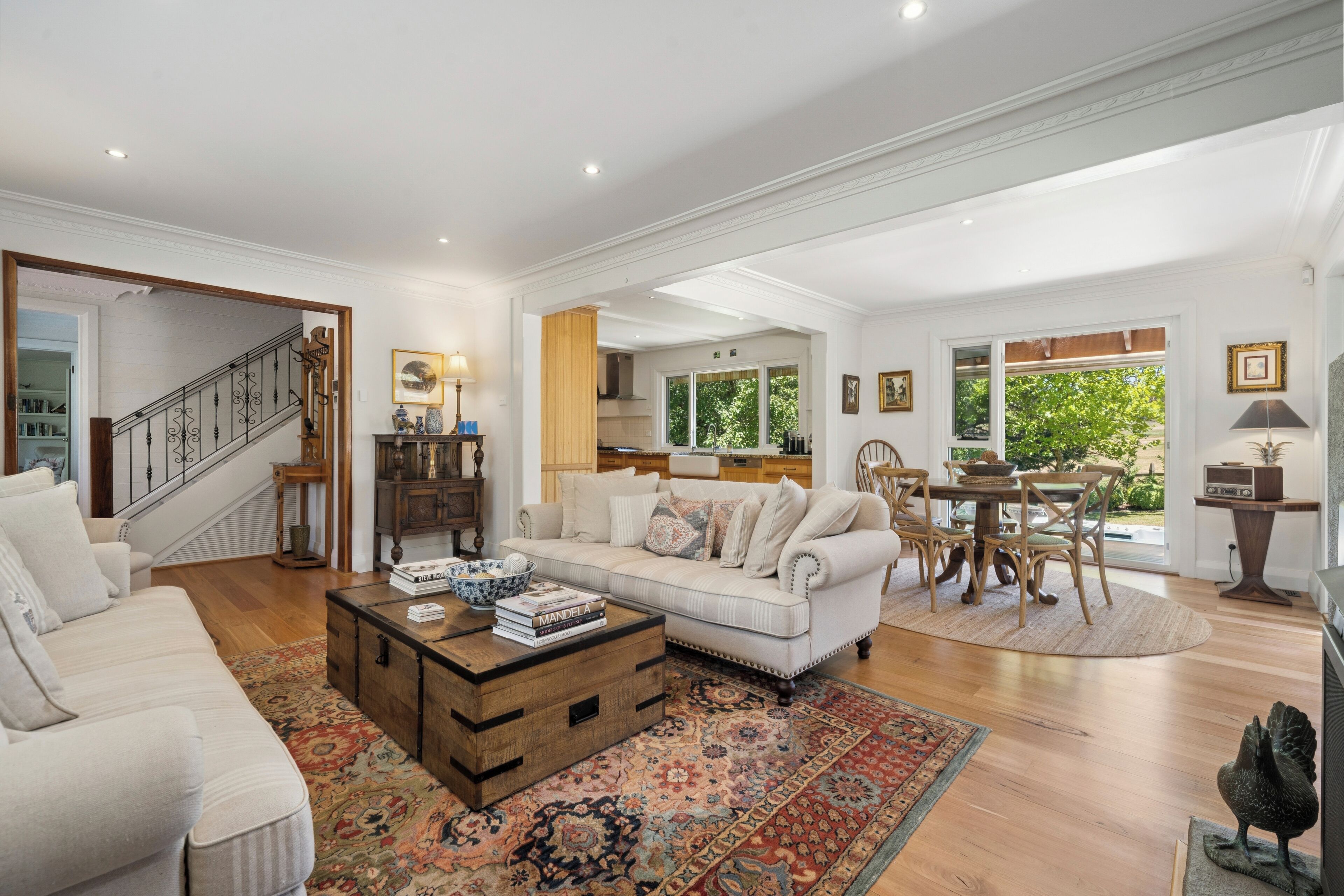 Smart TV, fireplace, DVD player, video library