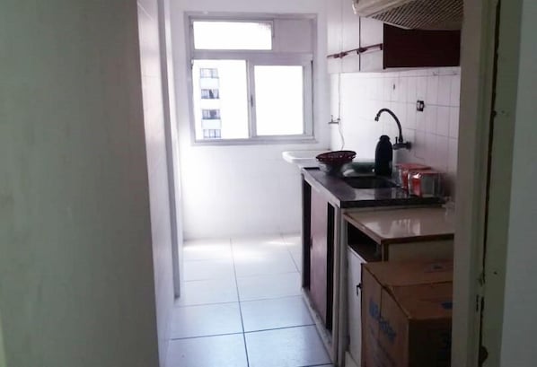 Private kitchenette - Apartamento a 150 Metros da Praia (Sao Vicente)