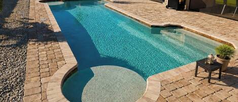 Outdoor pool, a heated pool