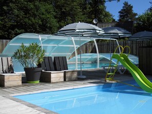 屋外プール、温水プール