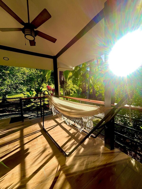 Terrace/patio - STUNNING BRAND-NEW HOUSE 2B/1B IN THE MIDDLE OF NATURE (Ojochal)