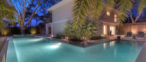Outdoor pool, a heated pool