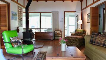 Smart-TV, peis, DVD-spiller og musikkbibliotek