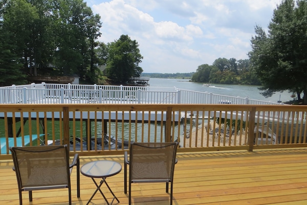 View to the lake from dock deck