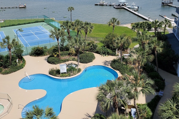 Relax in the largest pool area on West Beach! Beautifully landscaped ☀️