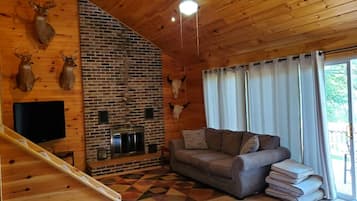 TV, fireplace, DVD player