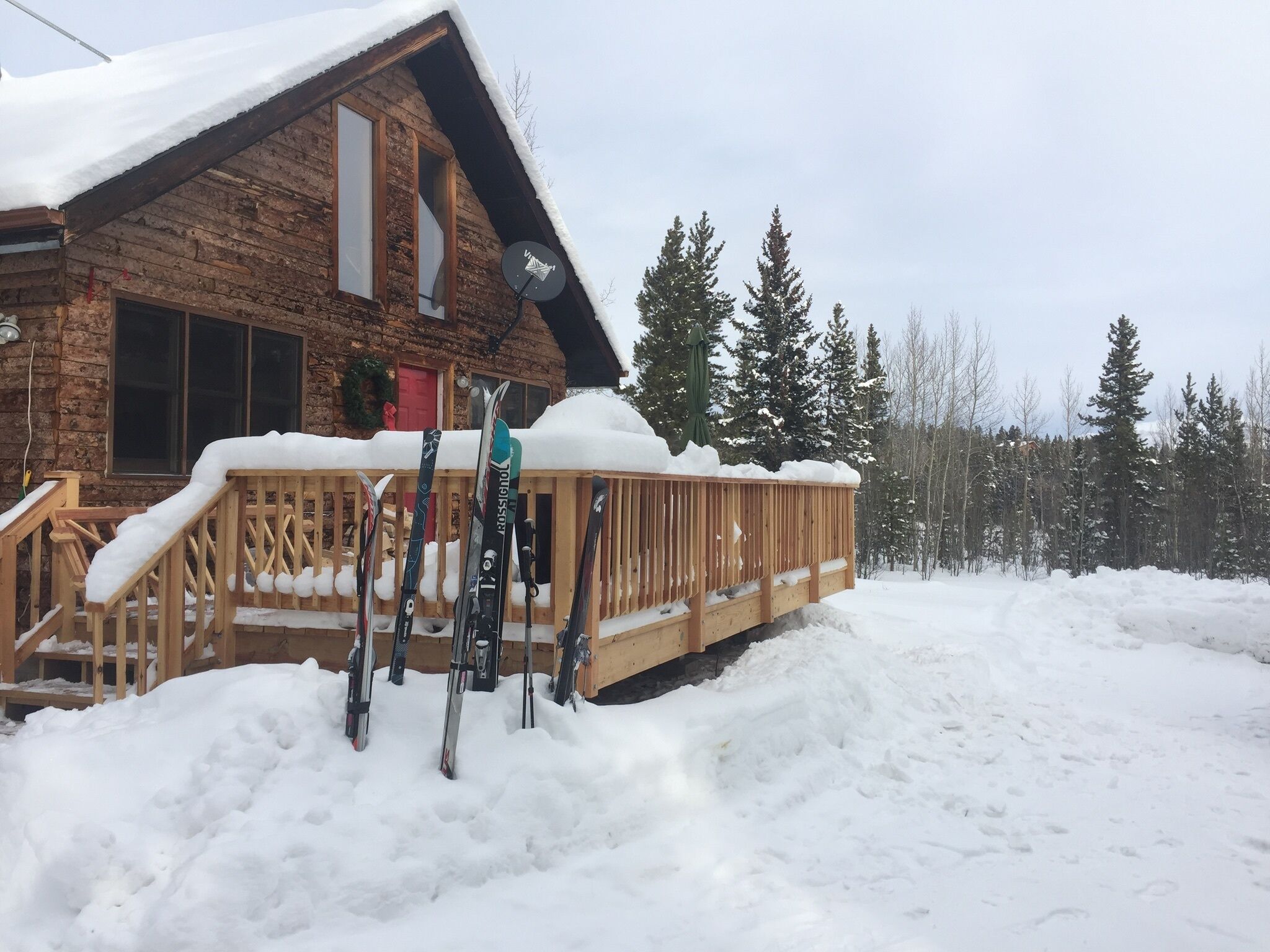 Cross country ski out the door in winter!