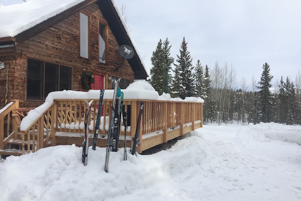 Cross country ski out the door in winter!