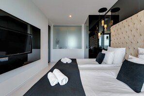 Exclusive-Apartment, 1 King-Bett und Schlafsofa, Nichtraucher, Flussblick