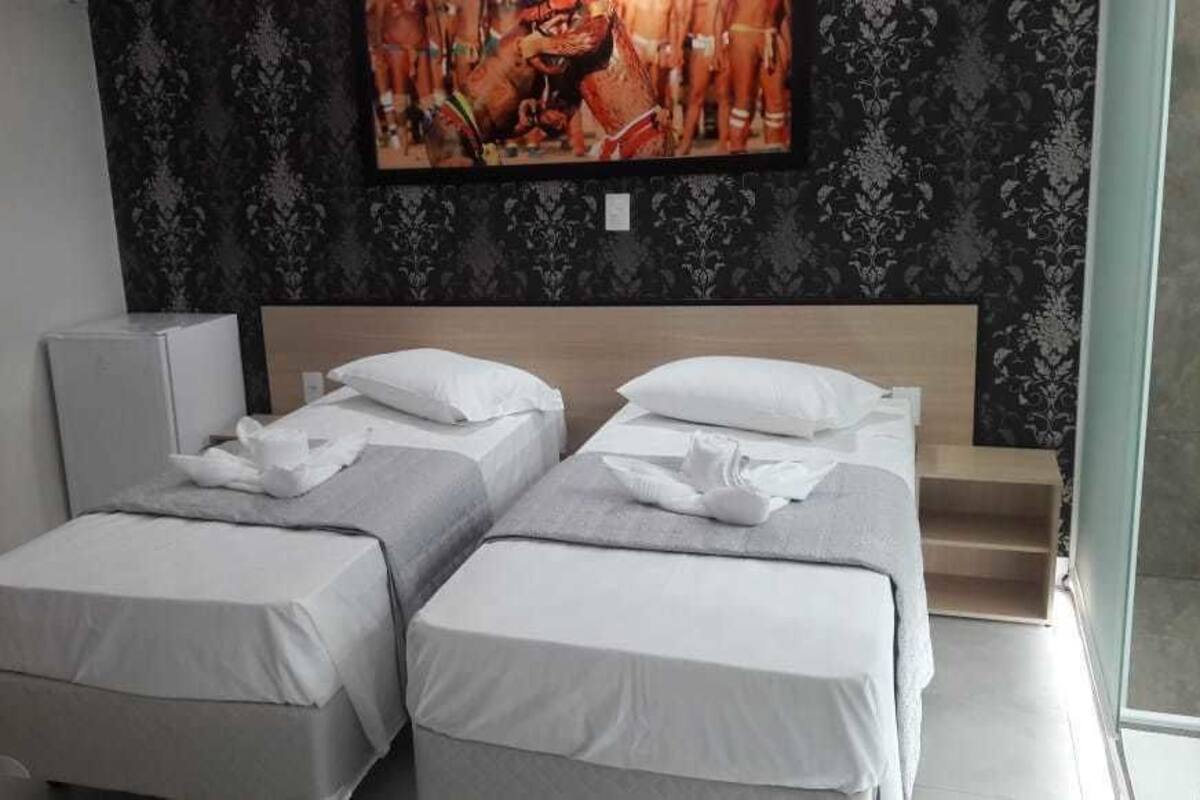 Quarto twin tradicional, 2 camas Solteiro, para não fumantes | Skrivebord, strykejern/-brett og wi-fi (inkludert)