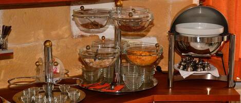 Daily buffet breakfast (EUR 8 per person)