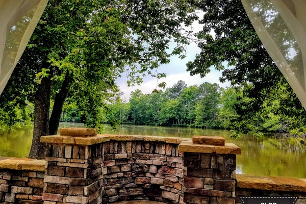 Outdoor wedding area
