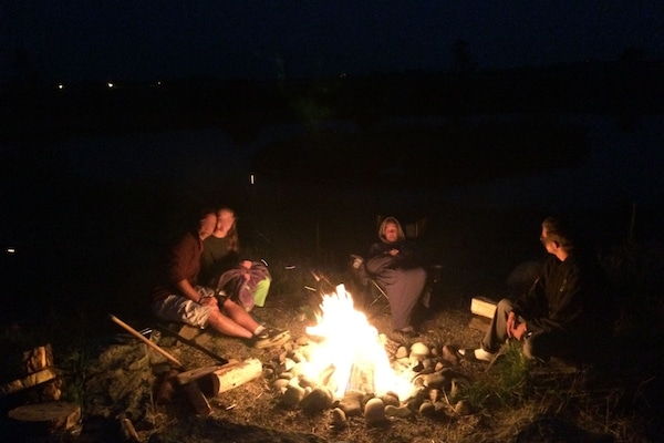 Yep, fires are allowed so long as the conditions are right. Smores anyone?