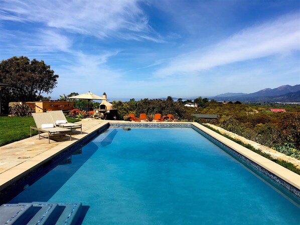 A heated pool