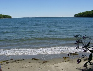 Plage, chaises longues