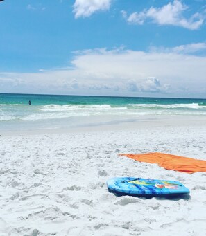 Sun-loungers, beach towels