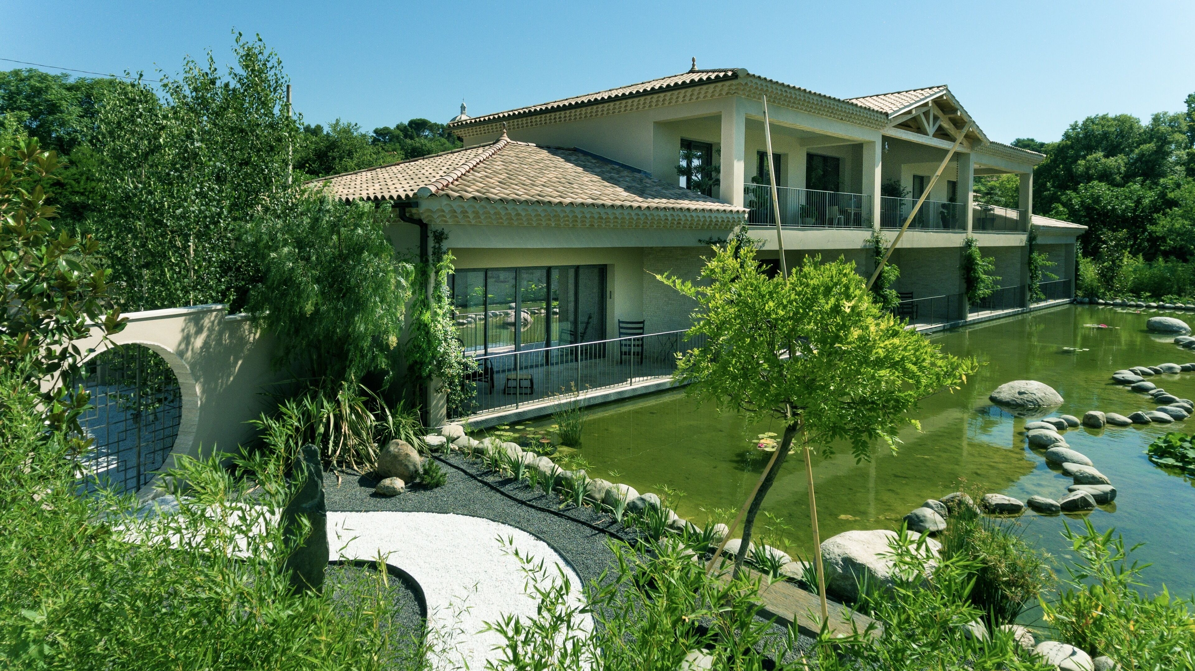 Maison du lac is a collection of five lakeside holiday apartments
