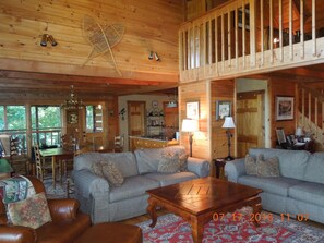 Interior - Romantic Leatherwood Mtn Log Home 19.3 acres /Panoramic View/Near Boone (Ferguson)