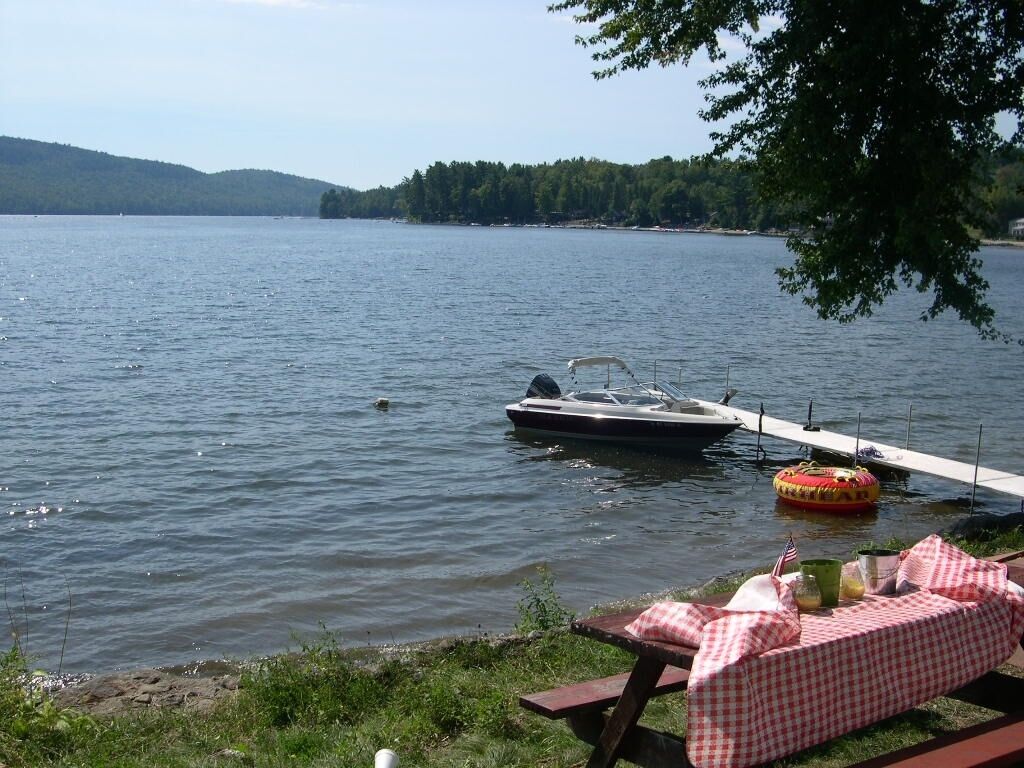view of swimming area/dock