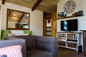 Smart TV, chimenea, reproductor de DVD y juguetes 