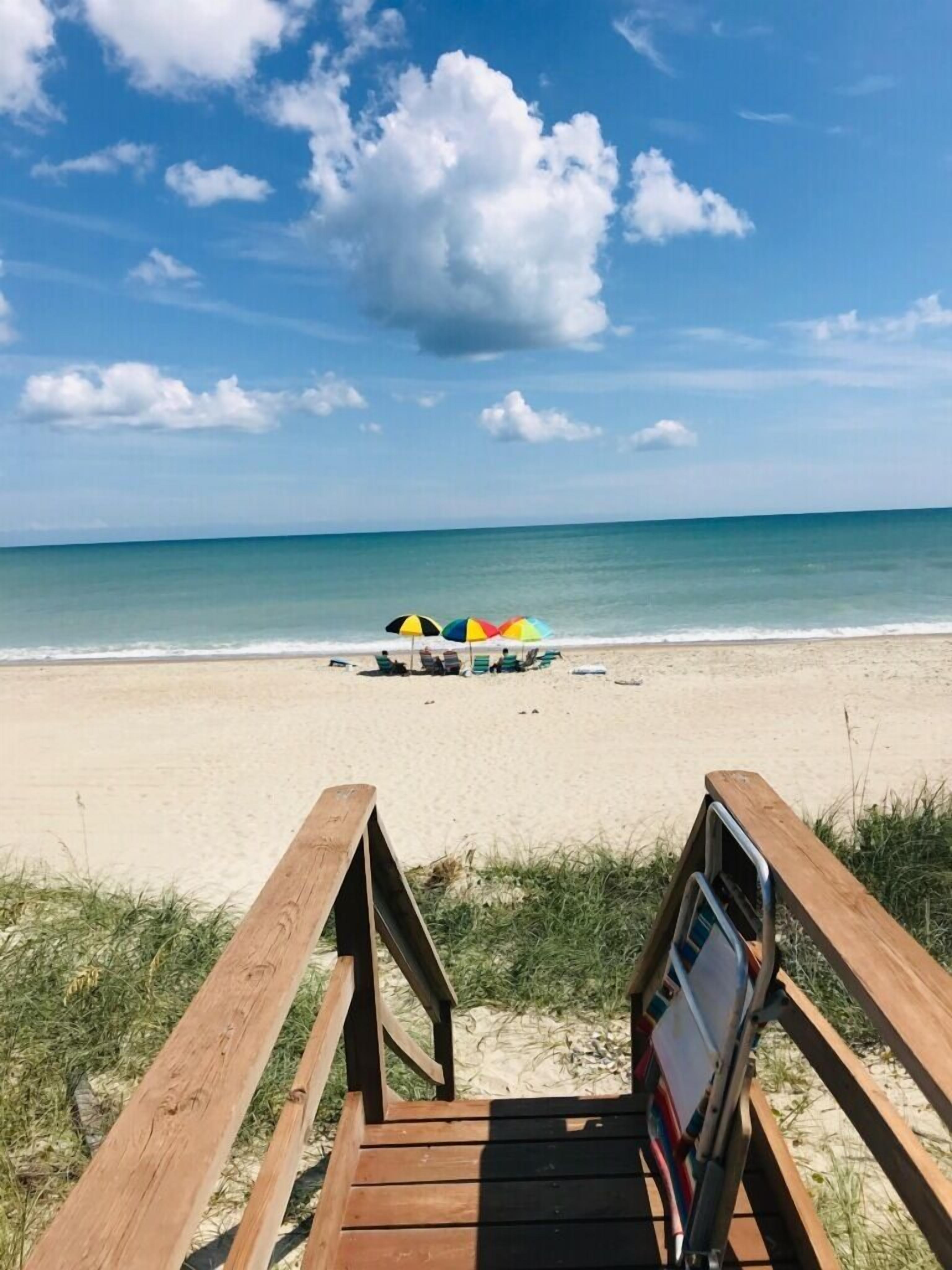 This is what is at the end of your private boardwalk to the beach!