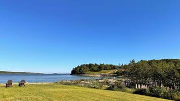 On the beach, beach towels