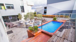 Outdoor pool, a heated pool