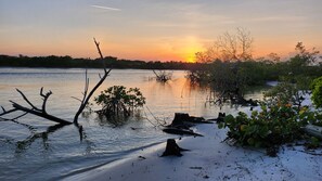 On the beach, sun loungers, beach towels - Seaside condo in Jupiter with private views and steps to the beach. (Jupiter)