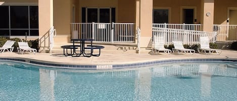 Outdoor pool, a heated pool