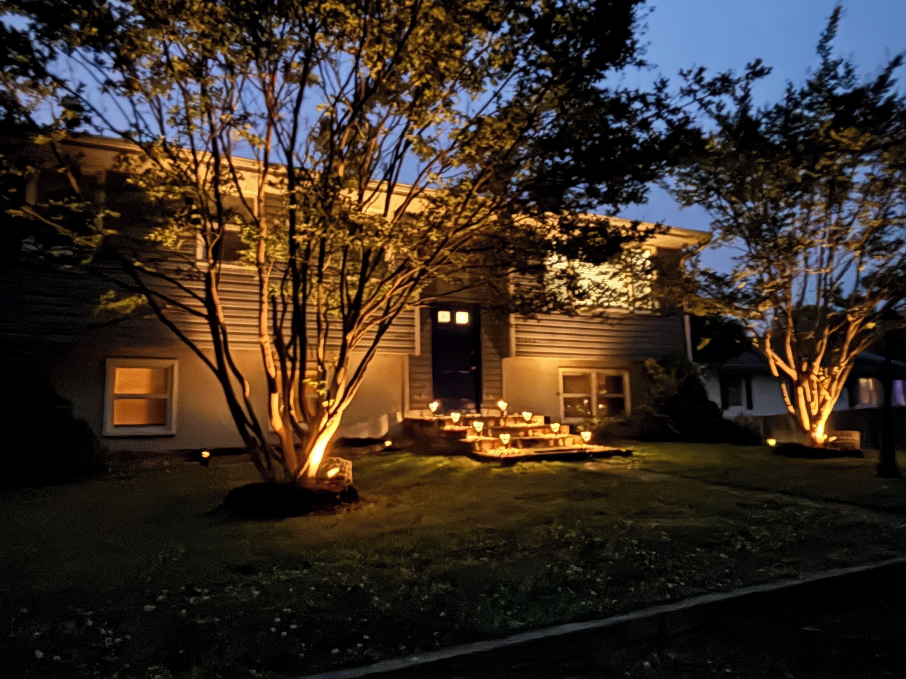 Front exterior - night scene