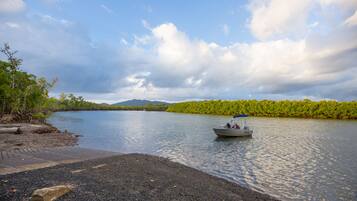 Ligstoelen, strandlakens