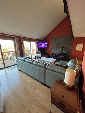 Smart TV, caminetto, videogiochi, lettore DVD