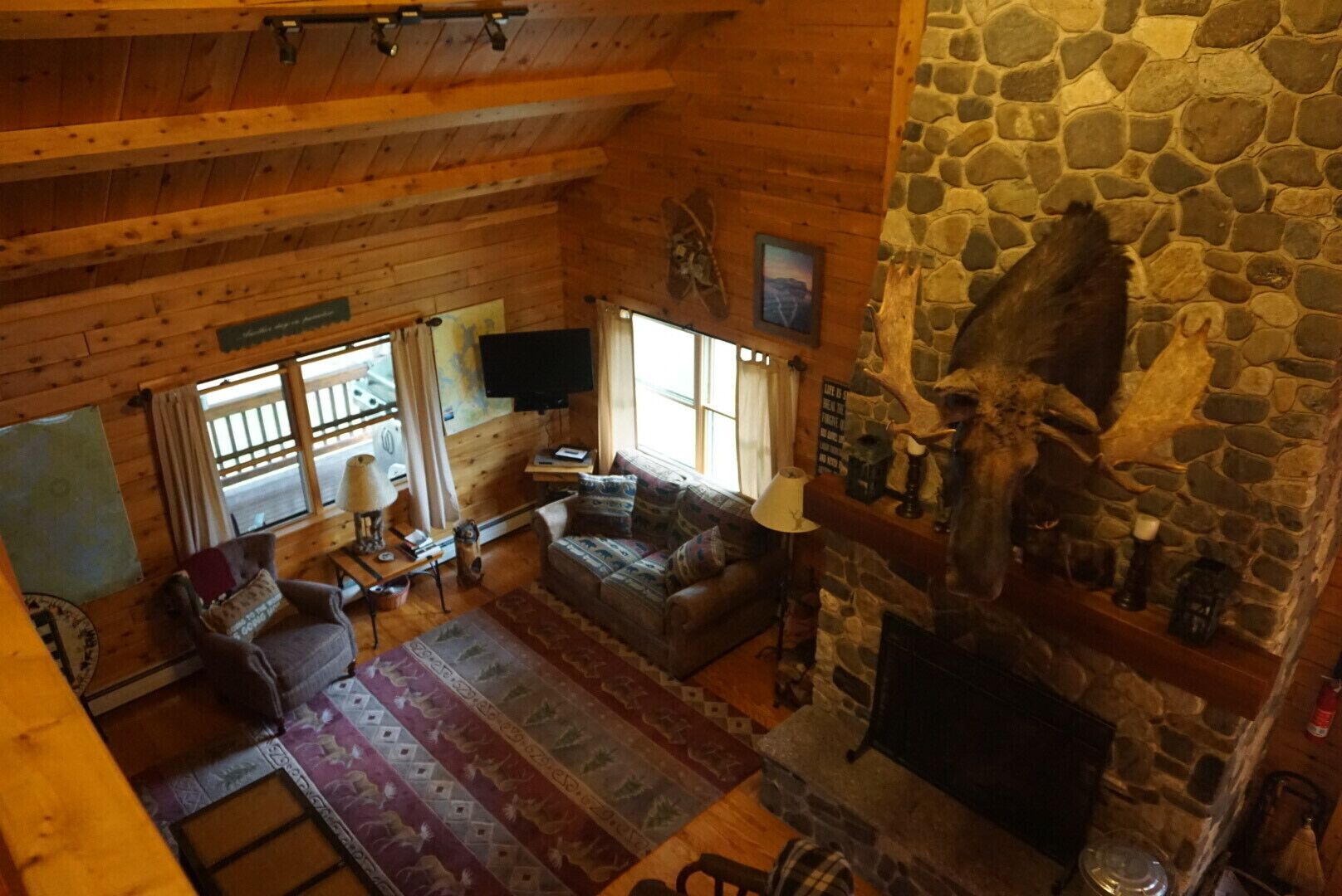 View of living room from balcony.