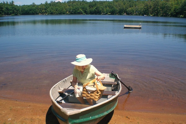 Shallow beach area.
