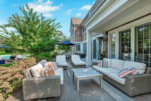 Terrace/patio - Bridgehampton Estate, Private Tennis, Minutes from Ocean Beaches (Water Mill)