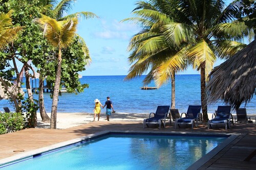 Family Friendly Beach Bungalow | Private Eco Dive Resort With A Pool & Beach
