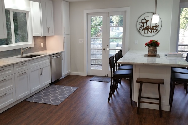 Completely remodeled kitchen. Marble counter tops. Large eat in island.