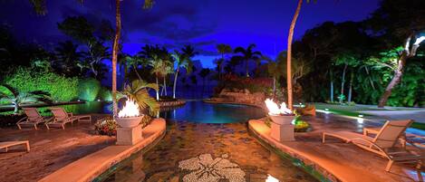 Outdoor pool, a heated pool