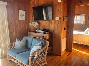 Smart TV, DVD player, books