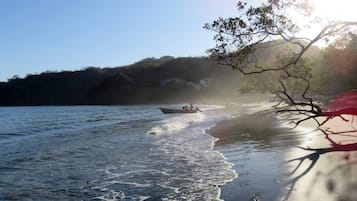 Sun-loungers, beach towels
