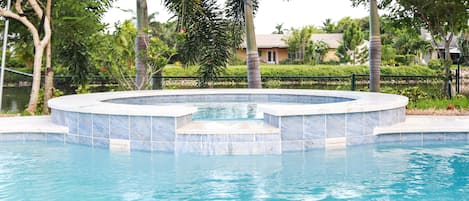Outdoor pool, a heated pool