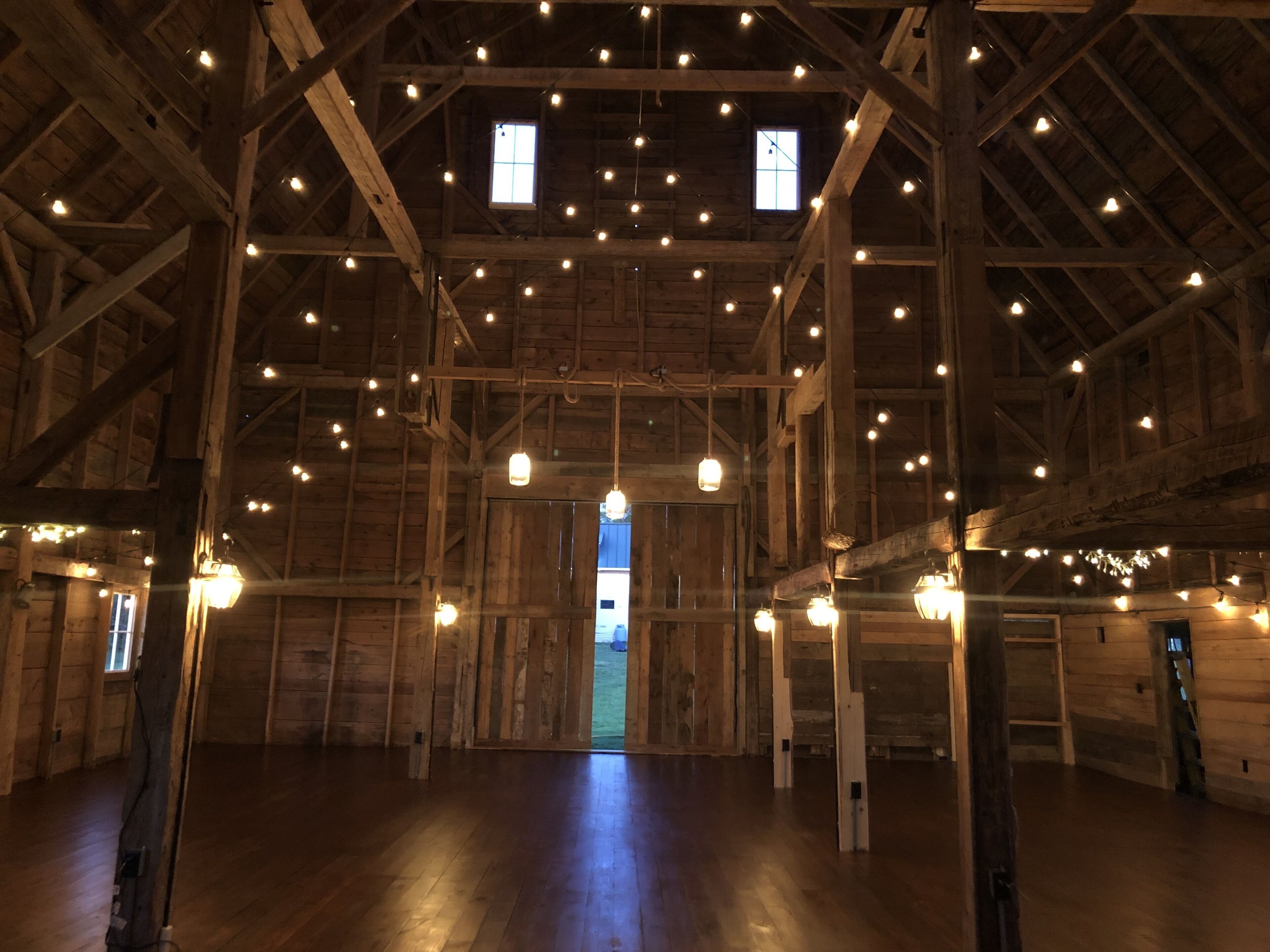 Newly renovated rustic barn for weddings and events.