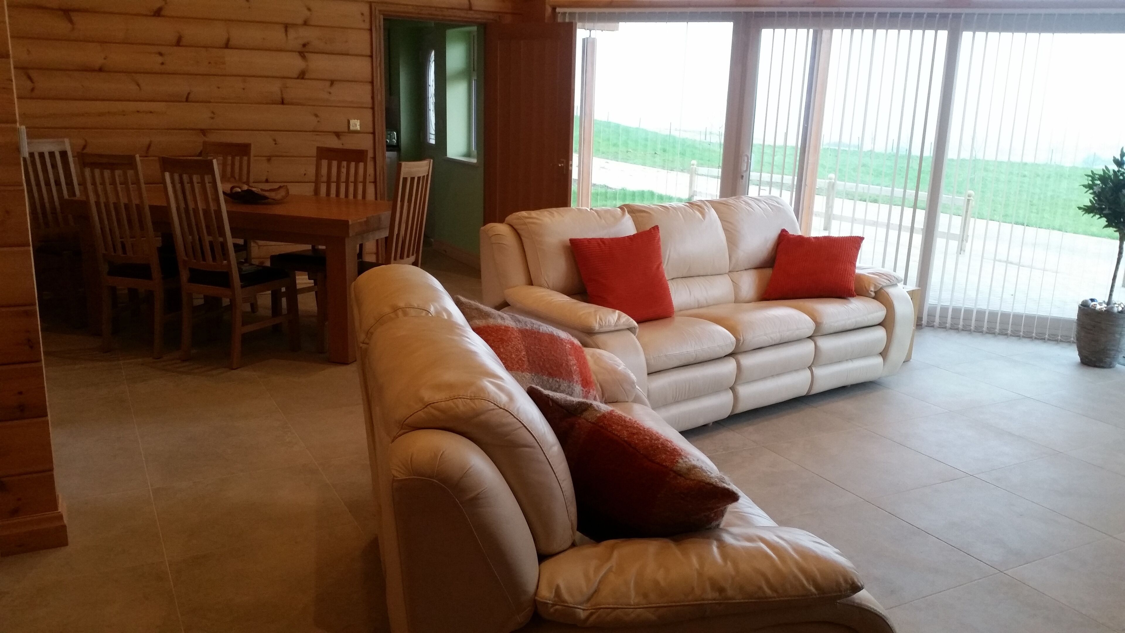 Luxury log cabin in beautiful surroundings with stunning views near Cardiff.