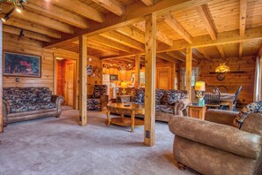 Smart-TV, Kamin, DVD-Player, Bücher