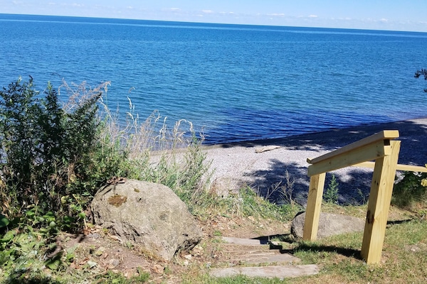 Plage, chaises longues