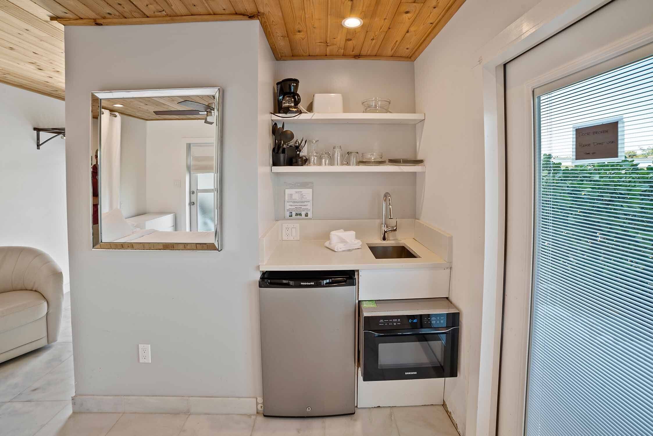 Waterfront One Room Bungalow with Private Beach Access