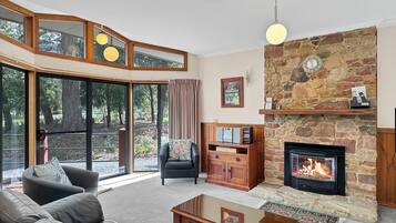 TV, DVD player, stereo