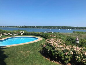 Outdoor pool, a heated pool -  Luxury Waterfront Home with Pool and Dock  NEW 5% Discount Until Feb. 28th (eastham)