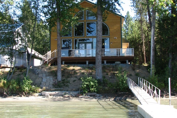 view from the dock, the house is now painted dark brown. Taken in Oct. 2013